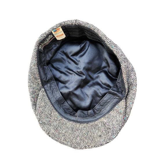 Thinsulate Vintage Tweed Wool Newsboy Cap Snap up Expandable USA Streetwear - Picture 9 of 9